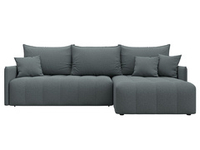 Диван угловой Лига-054 НПБ угол универсальный РОГОЖКА Амур 07 серый