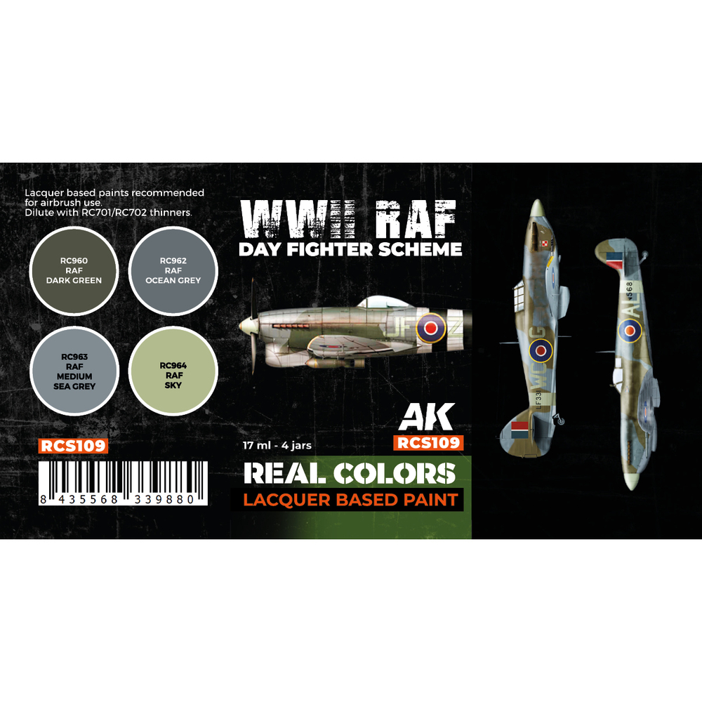 Набор красок AK Interactive Real Colors - WWII RAF Day Fighter Scheme