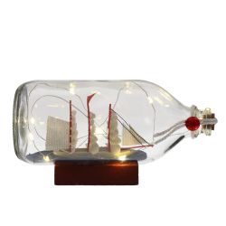 GAEM Изделие декоративное "Корабль в бутылке" (подсветка, 3xLR44), L18,5 W8 H9,5 см