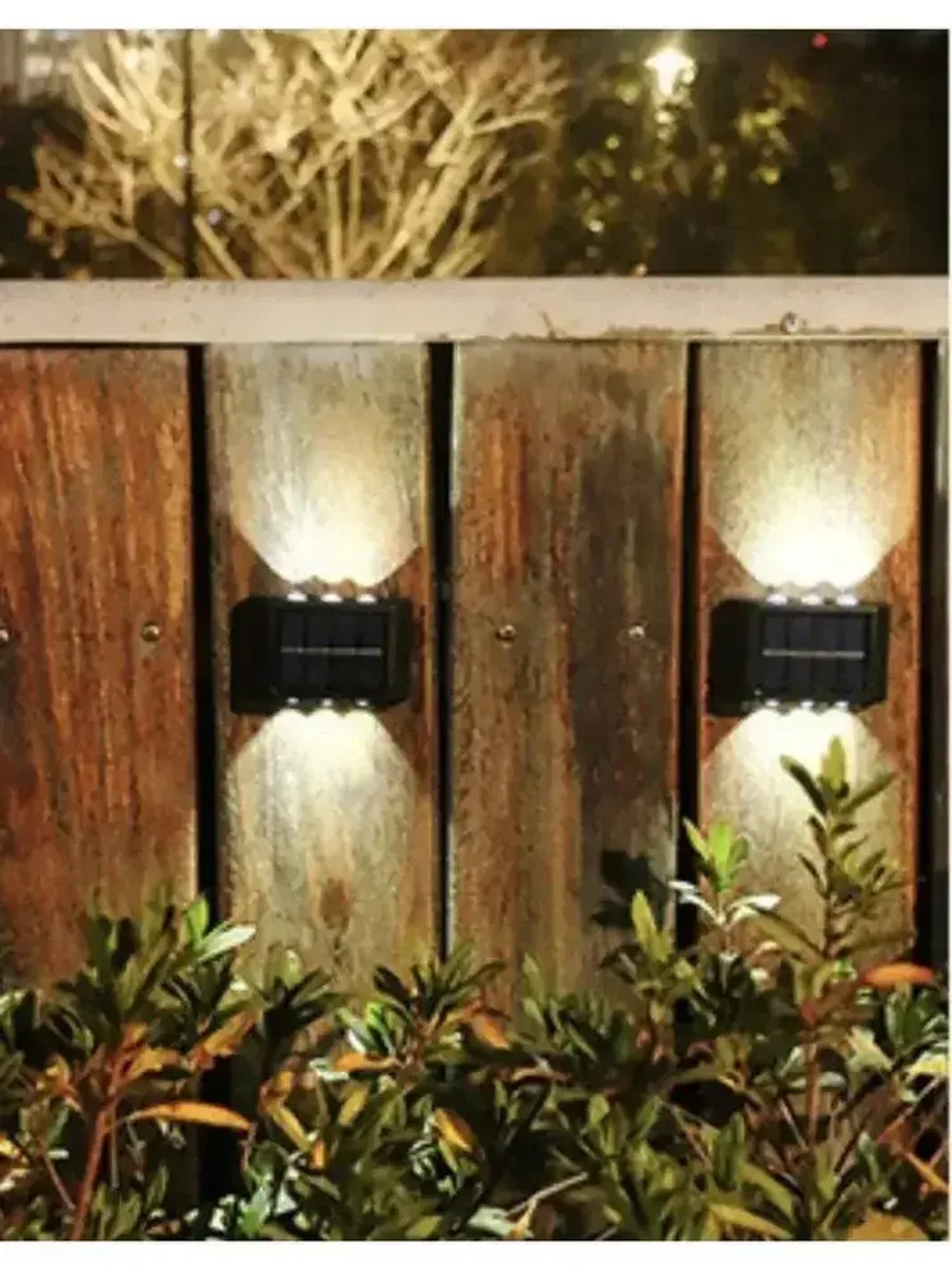 Настенный уличный садовый светильник на солнечной батарее, 2 штуки
