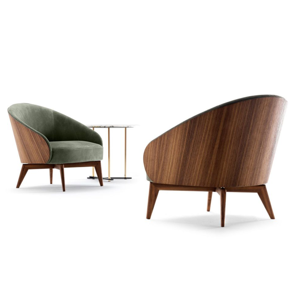 Дизайнерское кресло LILU wood emerald