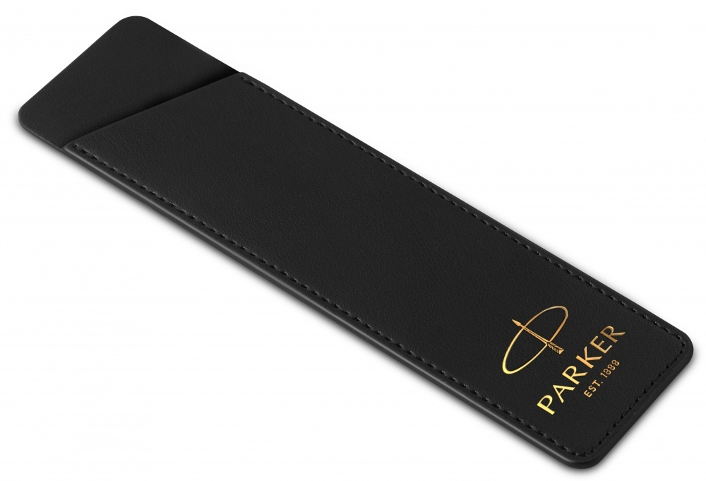Перьевая ручка и чехол из Parker Duofold Prestige Centennial, Blue Chevron GT Foutain Pen Medium 1931370, перо:M , цвет чернил: black, в подарочной упаковке.