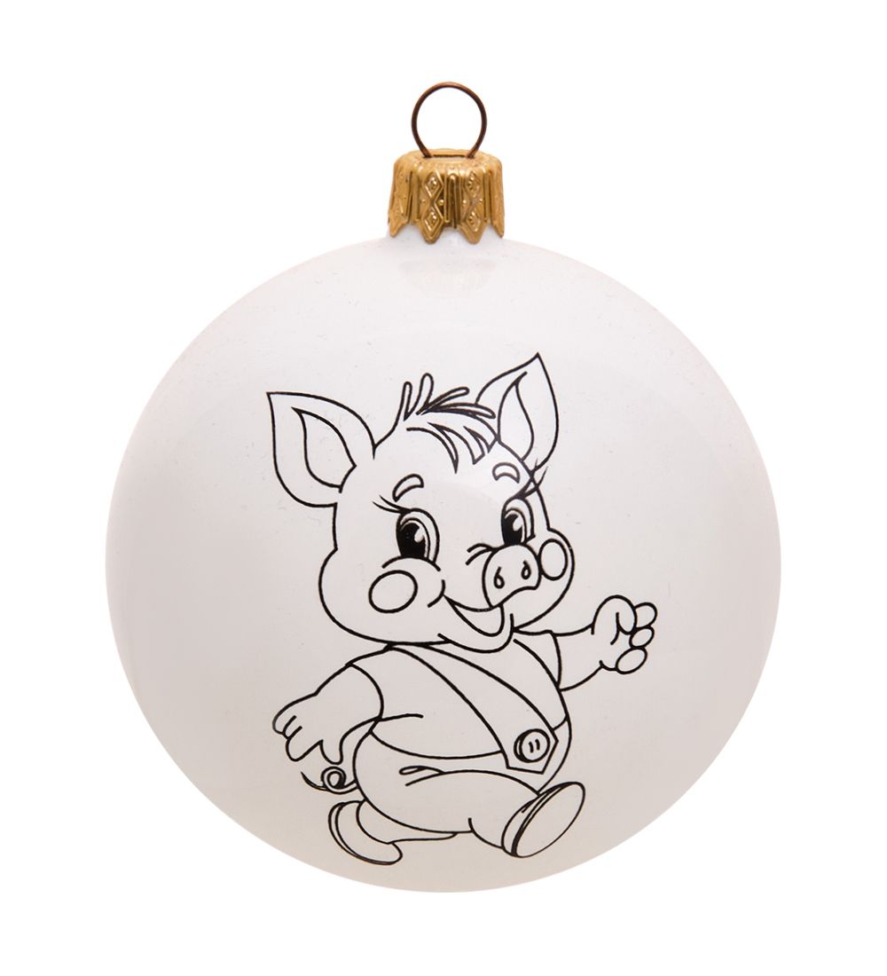 Элита НФШ-1536 Ел.украшение Шар «Свинка» 85 мм