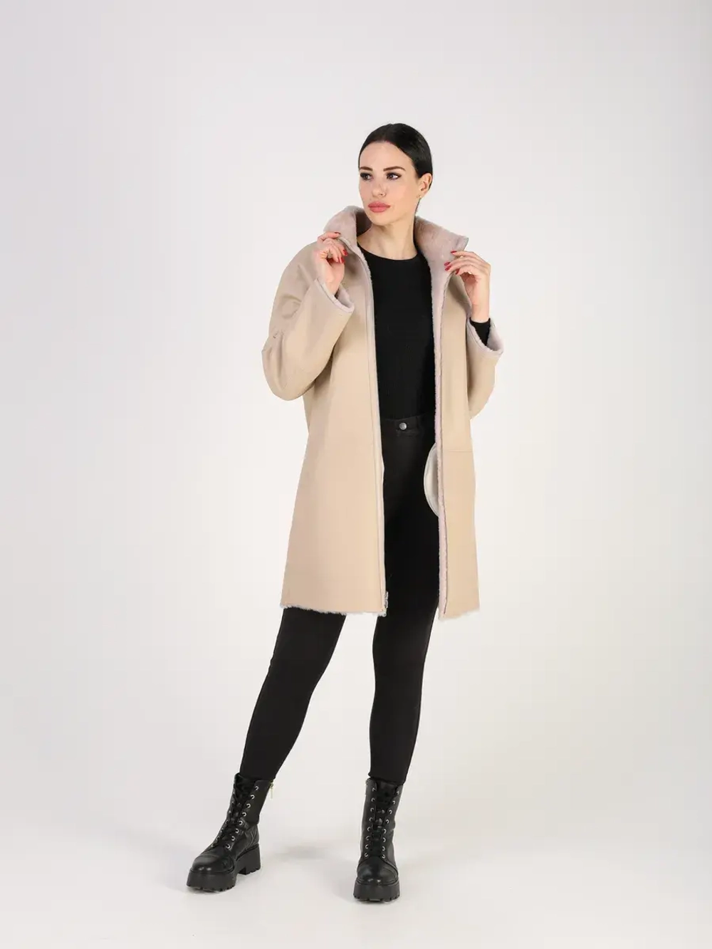 Дубленка зимняя шуба натуральная двухсторонняя