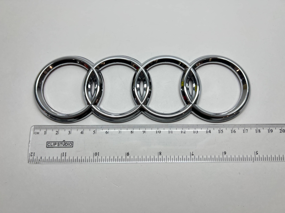 Audi (средний) / Логотип (шильдик, надпись, эмблема) "Audi" 17.5см для крышки багажника / решетки радиатора / капота (1 шт.)