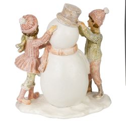 GAEM Фигурка декоративная "Снеговик и дети", L14 W8 H16 см