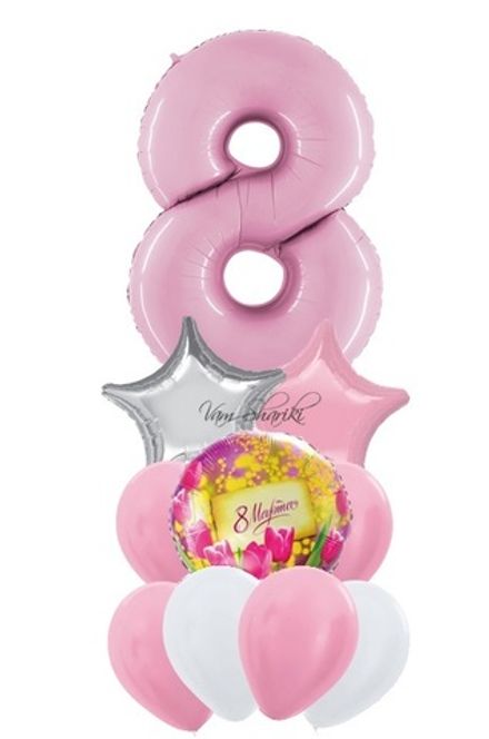 Букет шаров "Нежность к 8 марта"