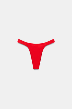 ZARA АТЛАСНЫЕ ПЛАВКИ-БИКИНИ, КРАСНЫЙ