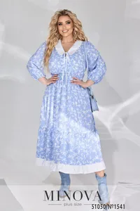 Платье 1541-голубой Minova