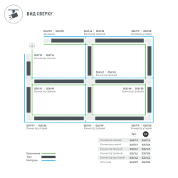 Коннектор крестовой LGD-4TR-CON-X-BK (C) (Arlight, IP20 Пластик, 3 года) 026143