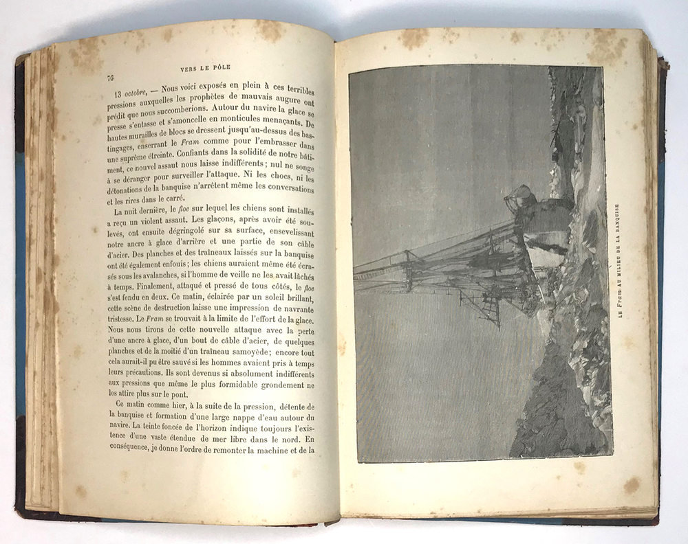 «Vers le pôle», de Fridtjof Nansen, traduit par Charles Rabot. Изд. PARIS  1897г. Прижизненное изд.
