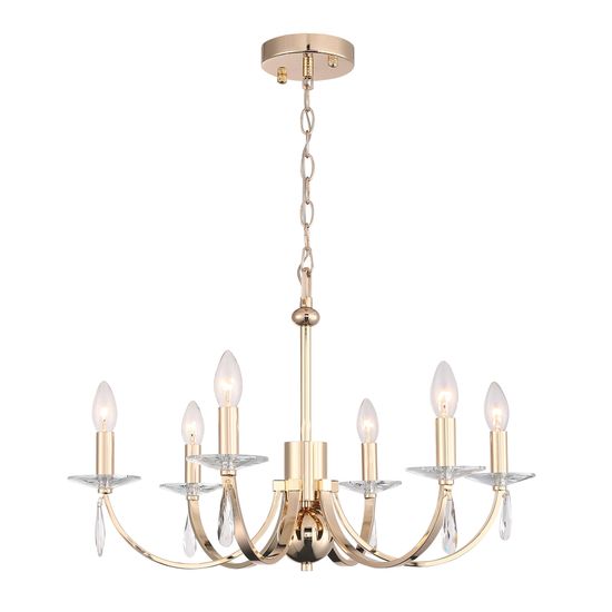 SL1405.203.06 Люстра подвесная ST-Luce Латунь/Латунь, Прозрачный E14 6*40W ELEGANCE