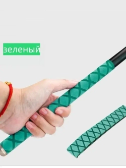Нескользящая термоусадочная трубка с рисунком, длиной 1 метр, подходит для рыболовных снастей, спортивных товаров и т.д., внутренний диаметр 35 мм, зеленая
