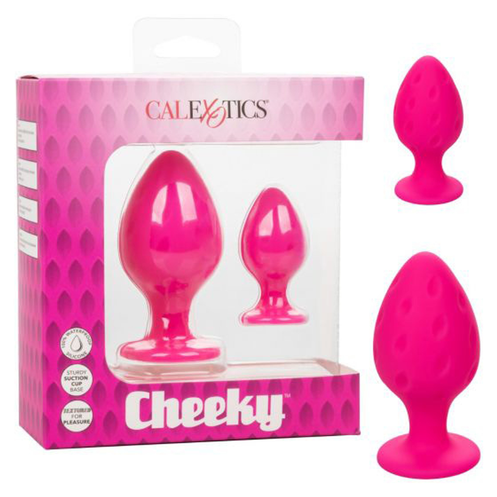 Набор из двух розовых анальных пробок 5 и 9см California Exotic Novelties Cheeky SE-0440-10-3