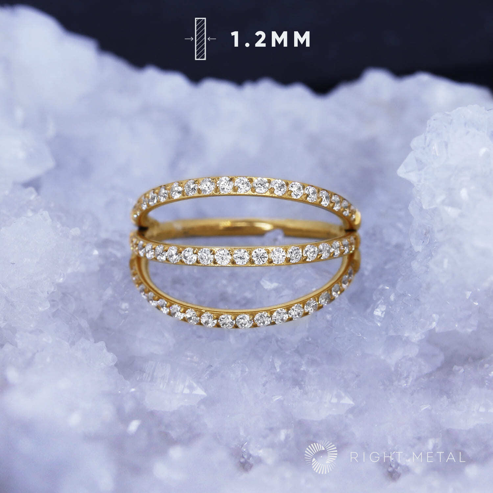 Кликер Triple Crystal PVD Yellow 1.2мм