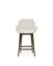 Полубарный стул Konna 65 см бежевый с ножками из темного ясеня