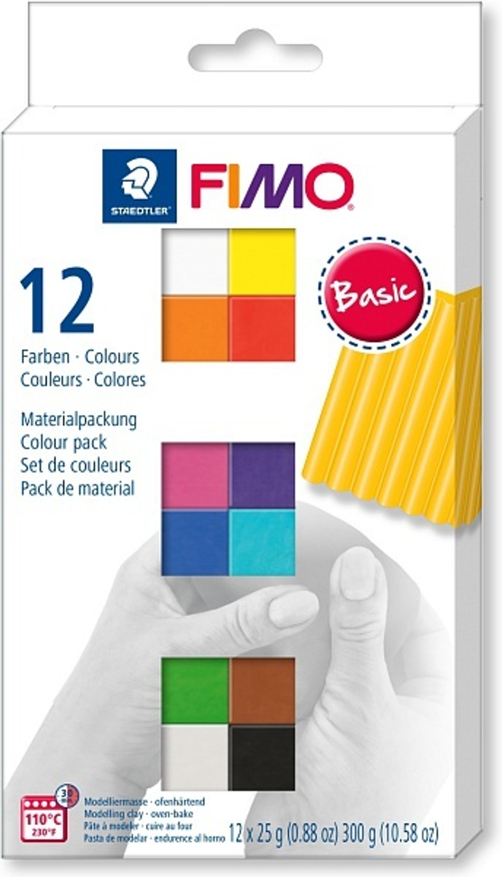 Набор полимерной глины FIMO soft базовый комплект из 12-ти блоков по 25 г