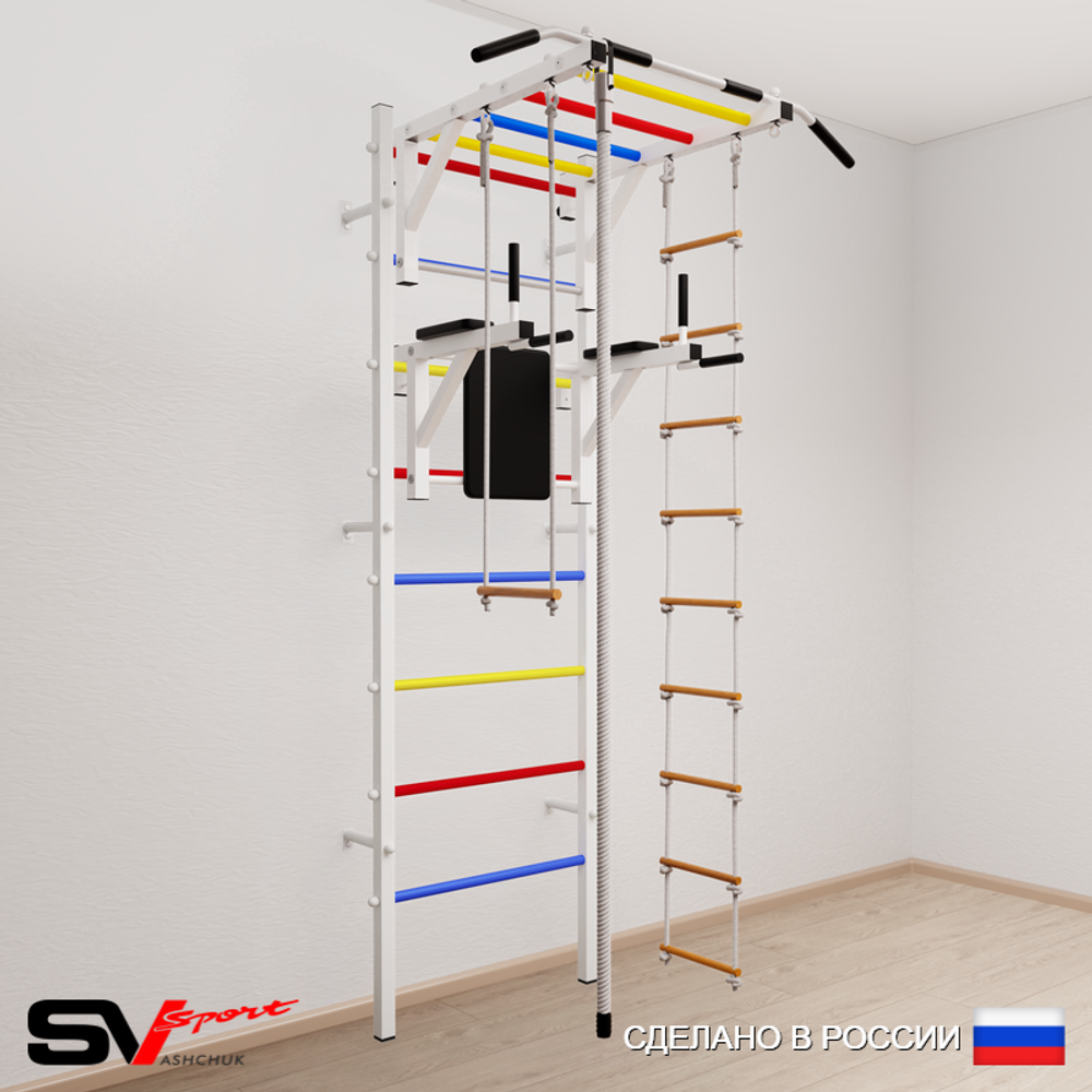 Шведская стенка Sv Sport 547 (Турник рукоход/Брусья/Канат/Лестница/Трапеция)