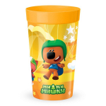 Стакан детский с декором "ми-ми-мишки" 380мл (оранжевый)