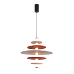 8296/14AL LEDIO черный/бежевый/бурый, металл/фетр/акрил Подвес LED 14W 3000K 220V FELTA