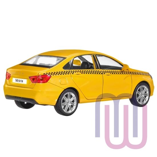 МОДЕЛЬ МАШИНЫ 1/24 LADA VESTA ТАКСИ ЖЕЛТЫЙ