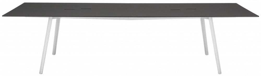 Стол ламинированный с каналом для протяжки проводов Scab Design Squid OF, белый, черный fenix