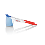 Спортивные очки 100% Speedcraft SL / TotalEnergies Team Matte White/ / Metallic HiPER Blue ML Mirror Lens