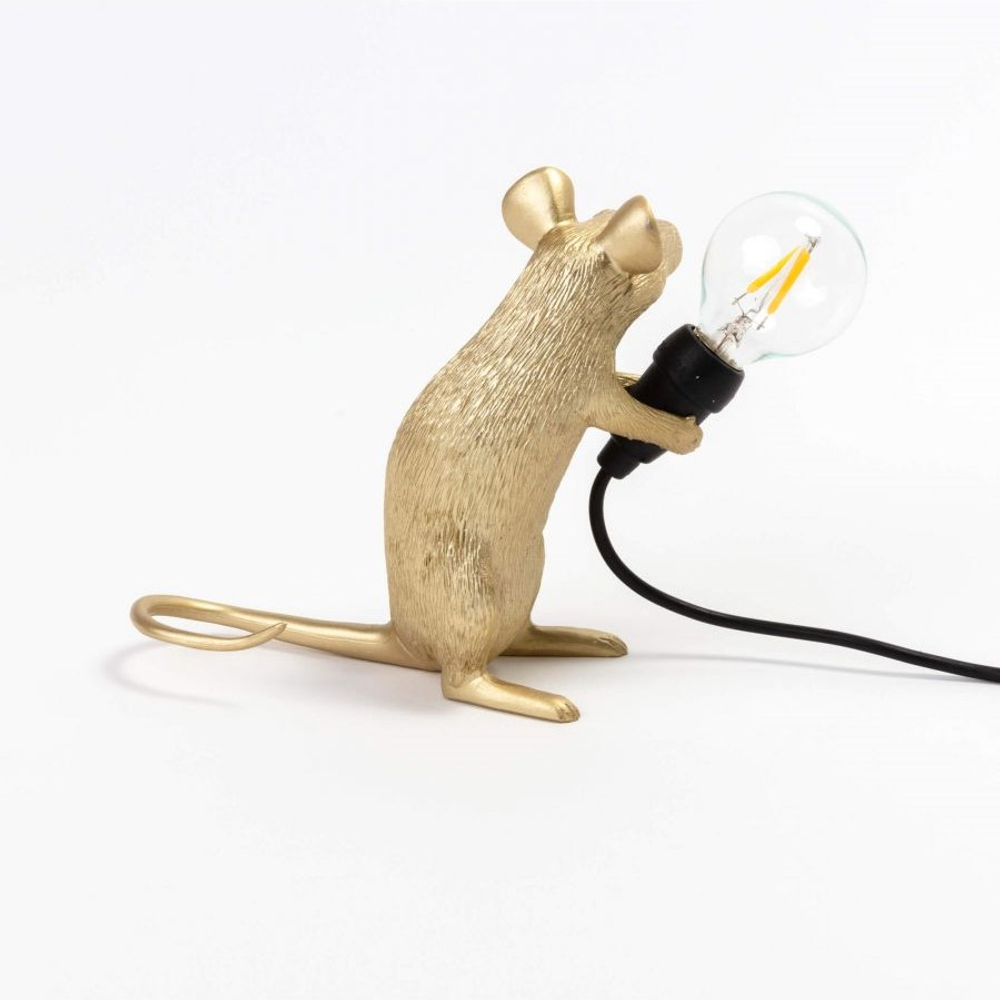 Настольная лампа Mouse Lamp Sitting GOLD USB