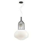 Pendant design lamp  AEROSTAT by Fabbian (Black)