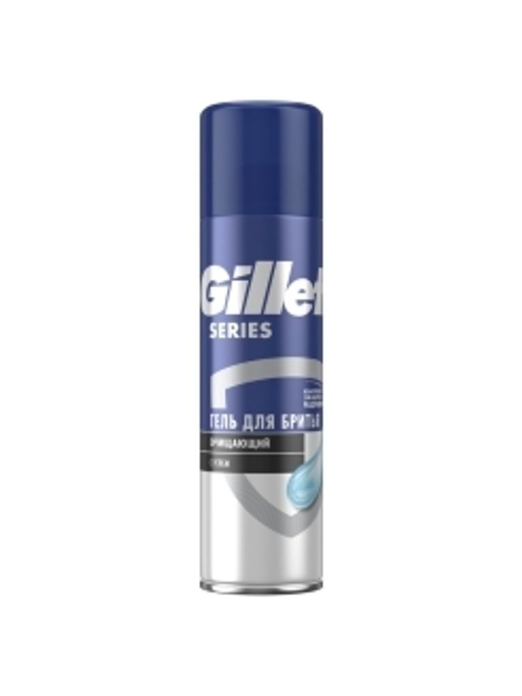 Gillette Гель для бритья Series Очищающий, с углем, 200 мл