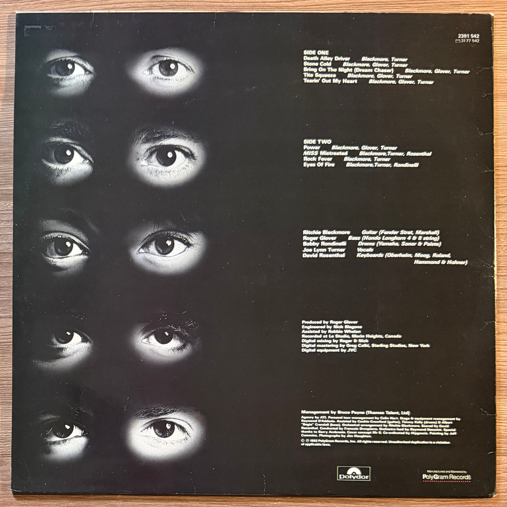 Rainbow ‎– Straight Between The Eyes (Англия 1982г.)