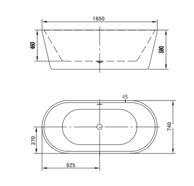 Акриловая ванна ARTMAX AM-200-1650-720