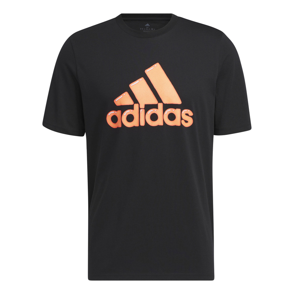 Мужское теннисное поло adidas Logo Pen Fill - Sportswear Graphic T-Shirt Men - Black, Orange