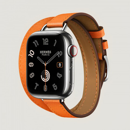 Apple Watch Series 9 Hermes 41 mm Attelage Double Tour Orange