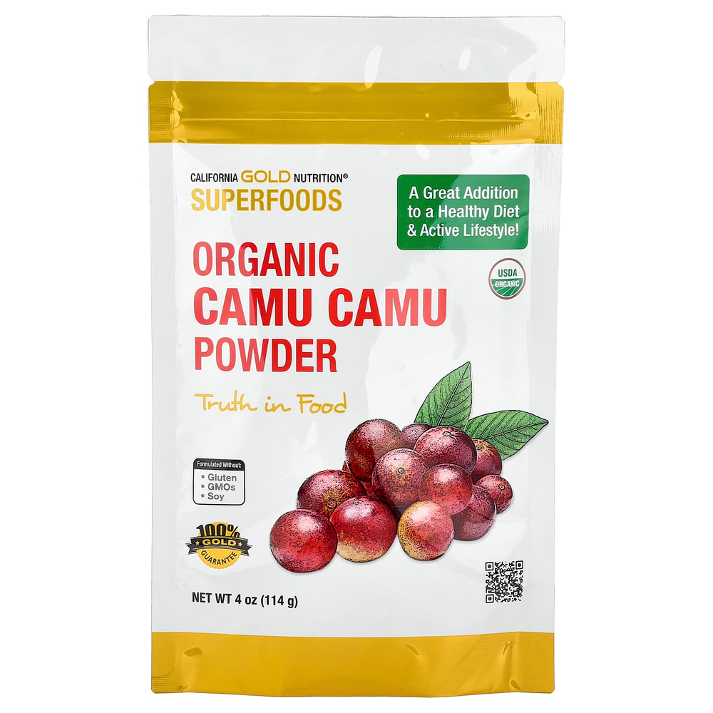 California Gold Nutrition, Superfoods, органический порошок каму-каму, 114 г (4 унции)