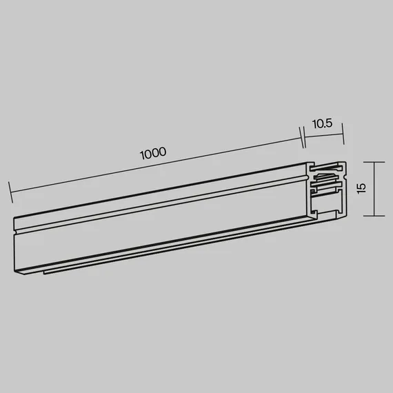 Шинопровод накладной 1м Levity Technical trx184-111b-1
