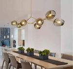 Люстра Bubble 8 gold/smoky