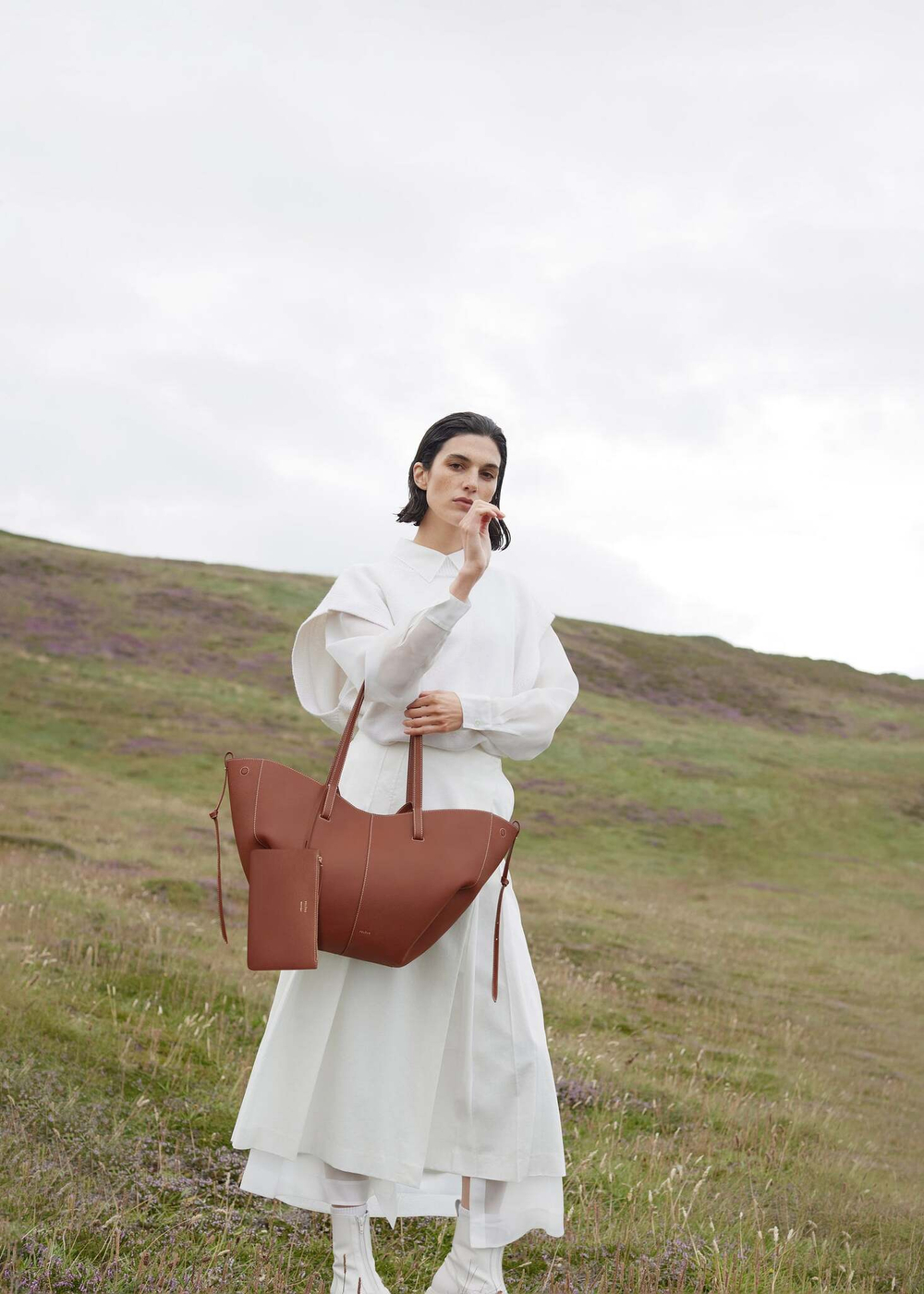 Сумка Polene Cyme EDITION TEXTURED COGNAC