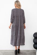 Платье Серенада (синий/цветы) Р11-1044/16 Nikol (Акция)