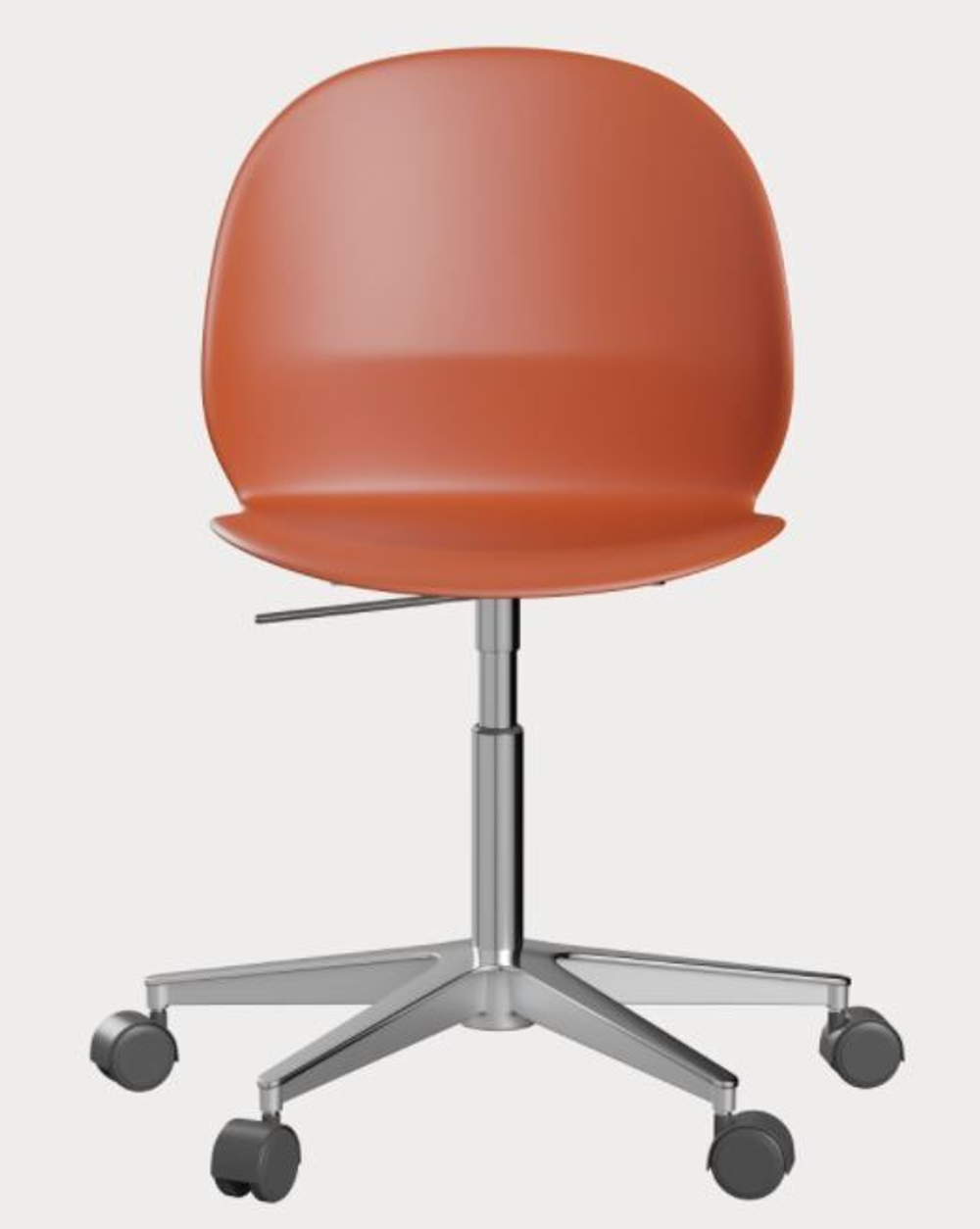 Кресло N02™ Recycle FRITZ HANSEN  алюминий/пластик/dark red 625х625х900h