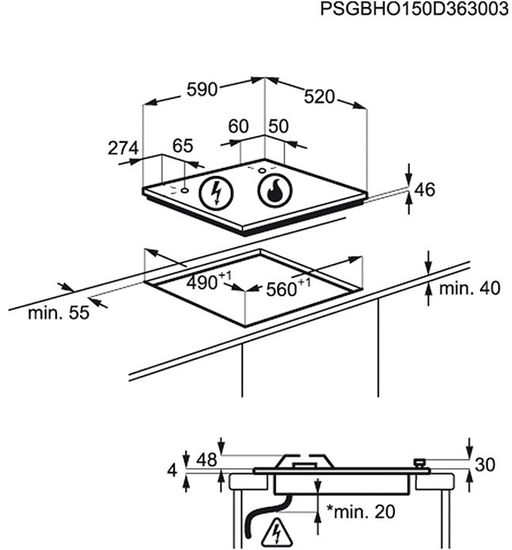 Газовая варочная панель Electrolux EGV 96343 YK