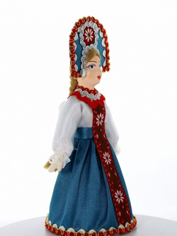 Кукла коллекционная фарфоровая Любава в русском костюме