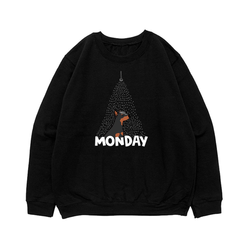 Свитшот "Цвергпинчер в понедельник"