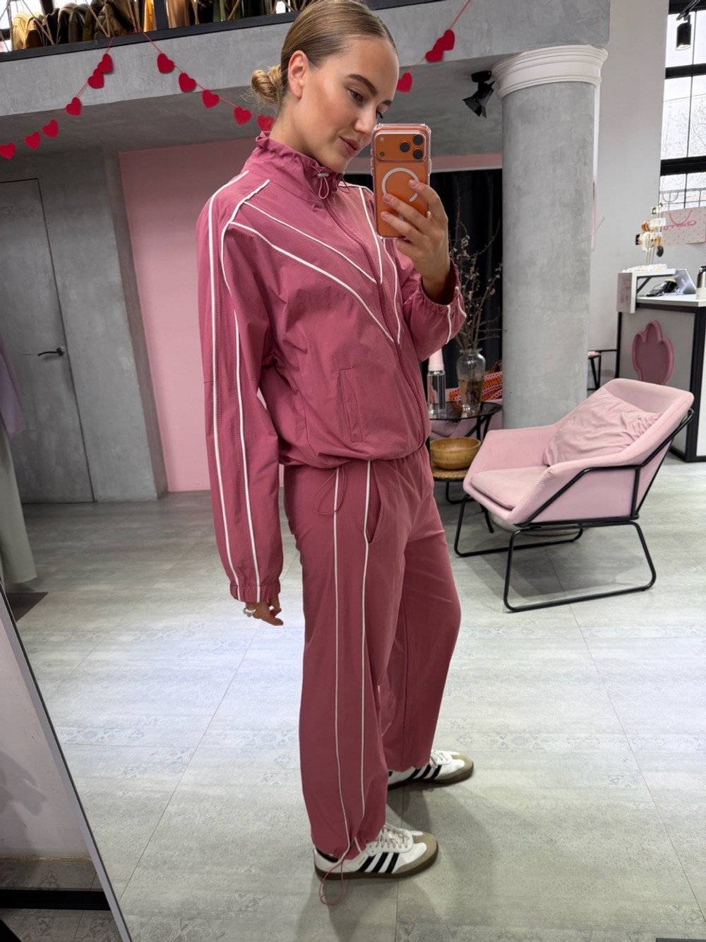 Спортивный костюм Девяностые малиновый