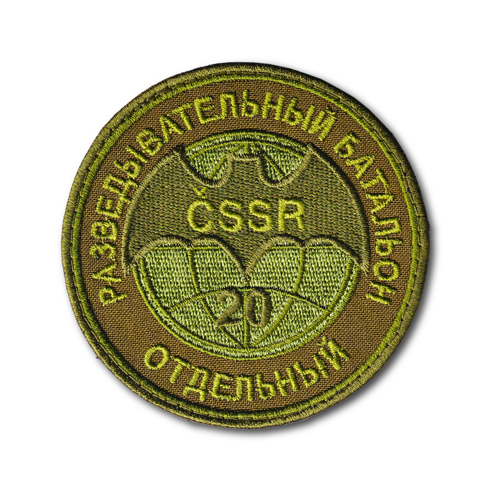 Нашивка ( Шеврон ) На Рукав 20 Отдельный Разведывательный Батальон ЧССР Полевая Оливковая | ATRIBUTICASTORE.RU