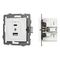 Механизм USB розетки SCT-MUAC-PL-WH-V (5V, 3A, QC4) Arlight 049839
