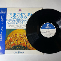 Винтажная виниловая пластинка LP Сборник Классической Музыки, G.F. Haendel Гендель, W.A. Mozart Моцарт , J.S. Bach Бах, Neuf Choeurs Celebres (Япония 1977)