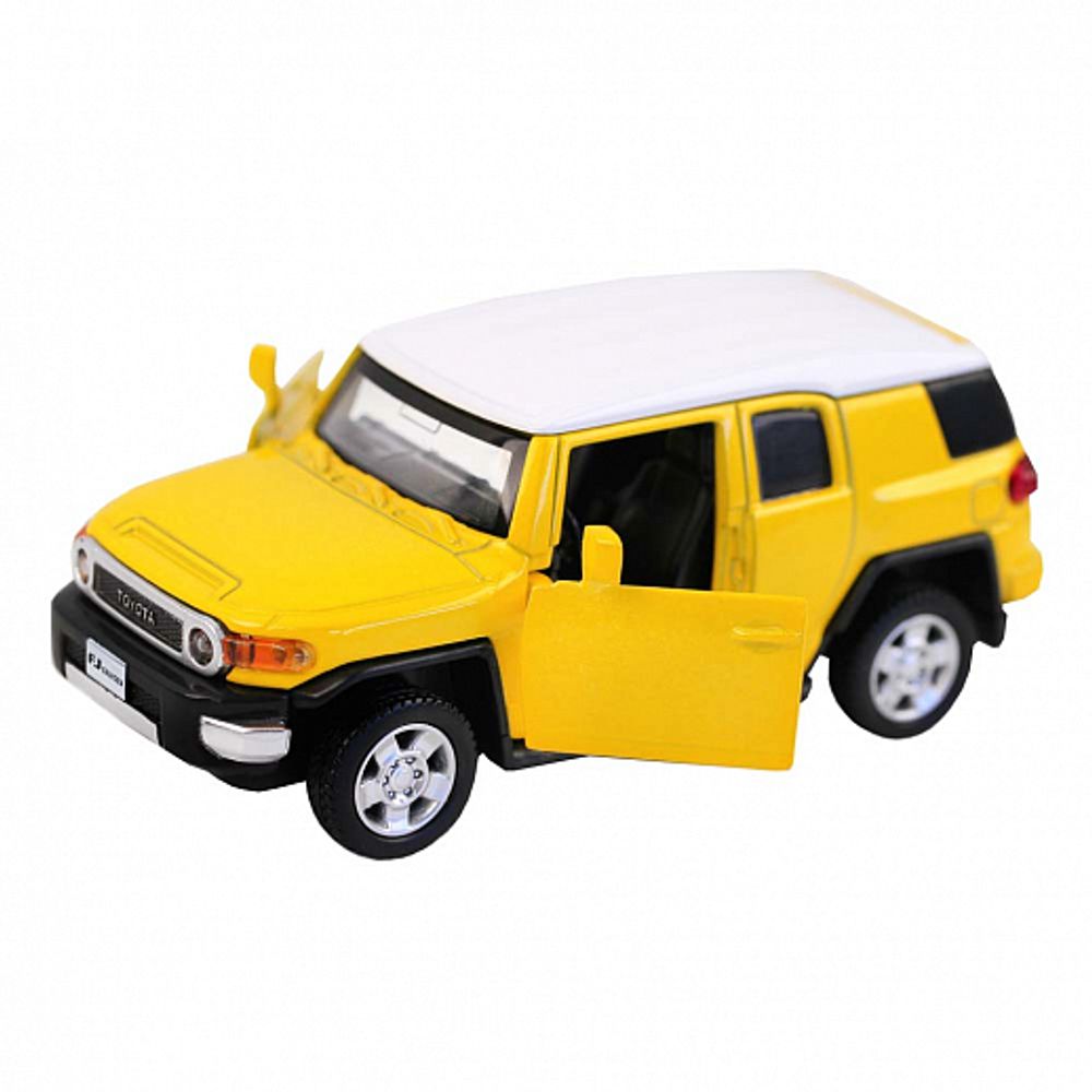 Модель 1:43 Toyota FJ Cruiser, желтый, инерция, откр. двери