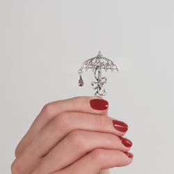 "Ретье" брошь в серебряном покрытии из коллекции "Пастушка" от Jenavi с замком булавка