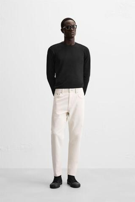 ZARA ДЖИНСЫ SLIM FIT, ЭКРЮ
